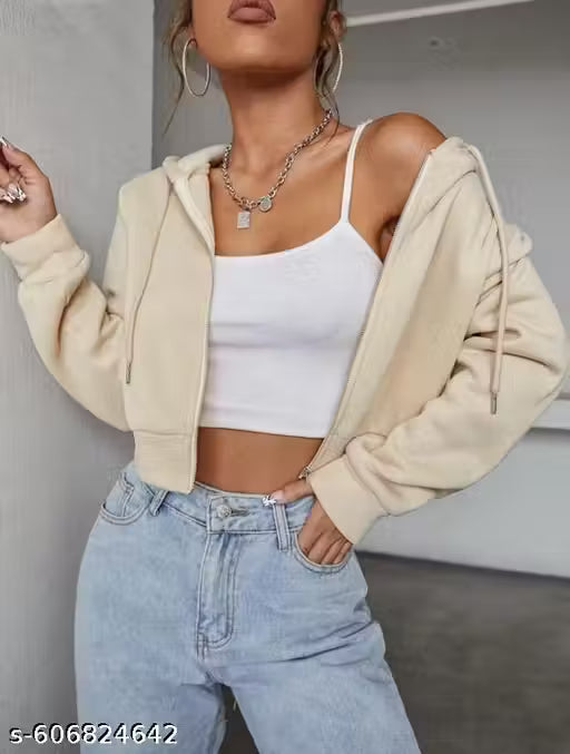 WOMEN HOT CROP TOP HOODIE ~TRENDING