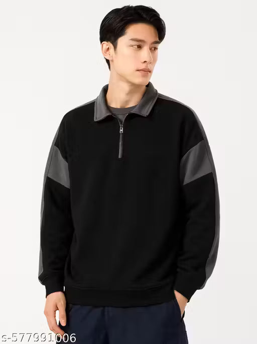 MEN'S HALF ZIPPER POLO SWEATSHIRTS